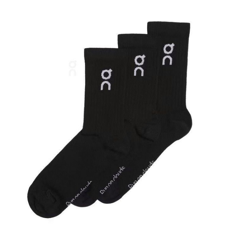 Black Men On Cloud Logo 3-Pack Socks | IE_ON8408