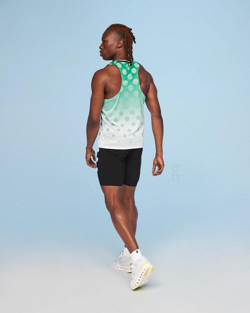 Black Men On Cloud Marathon Tight Distance Shorts | IE_ON8527