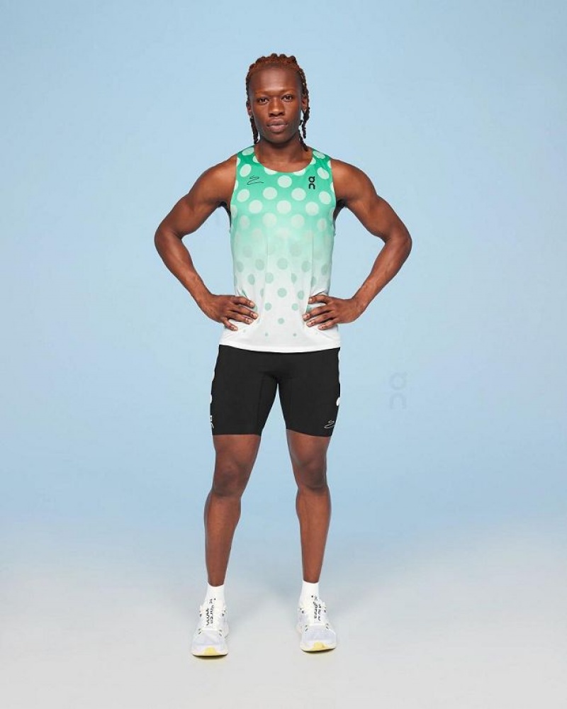 Black Men On Cloud Marathon Tight Distance Shorts | IE_ON8527