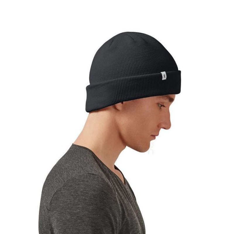 Black Men On Cloud Merino Beanie | IE_ON8479