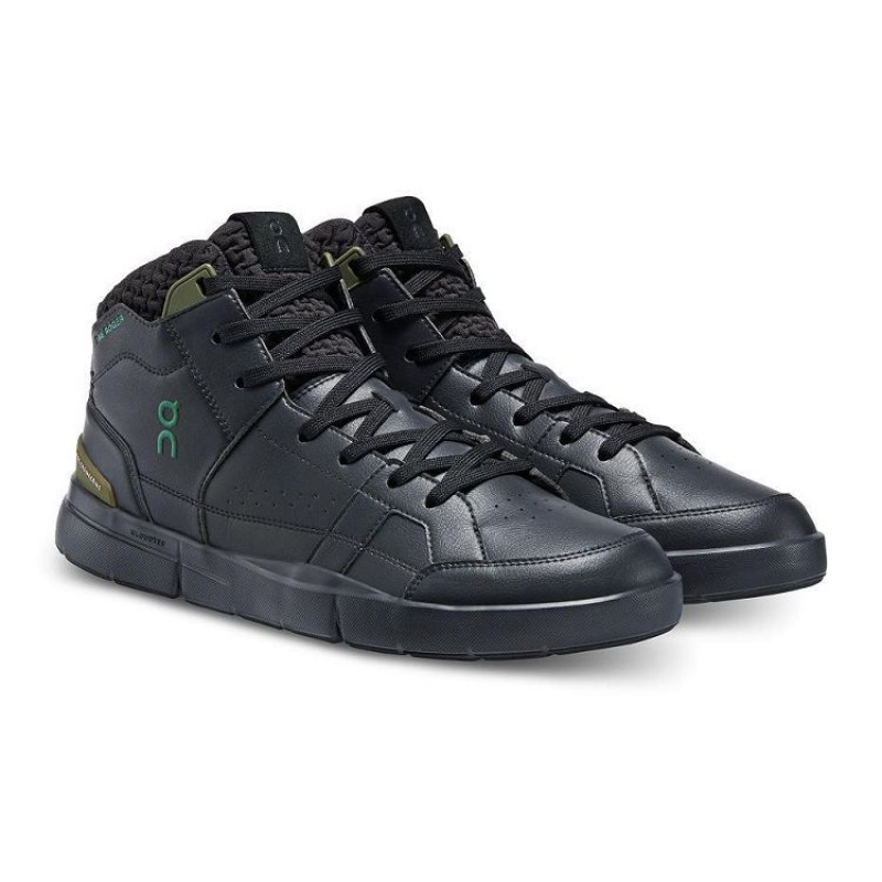 Black Men On Cloud THE ROGER Clubhouse Mid Sensa Sneakers | IE_ON8520