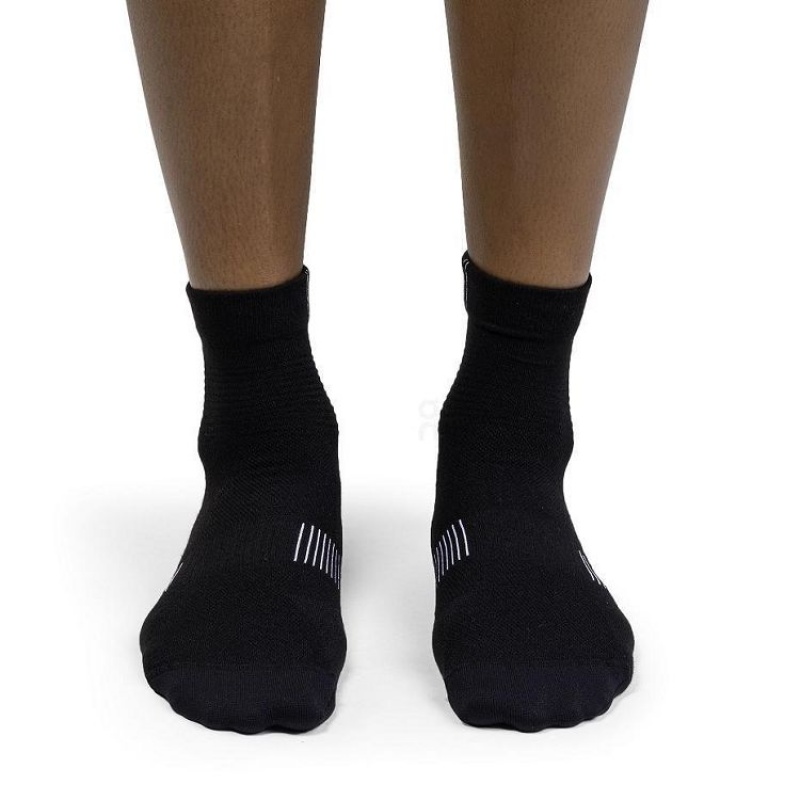 Black Men On Cloud Ultralight Mid Socks | IE_ON8744