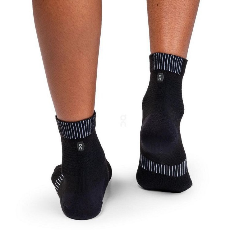 Black Men On Cloud Ultralight Mid Socks | IE_ON8744