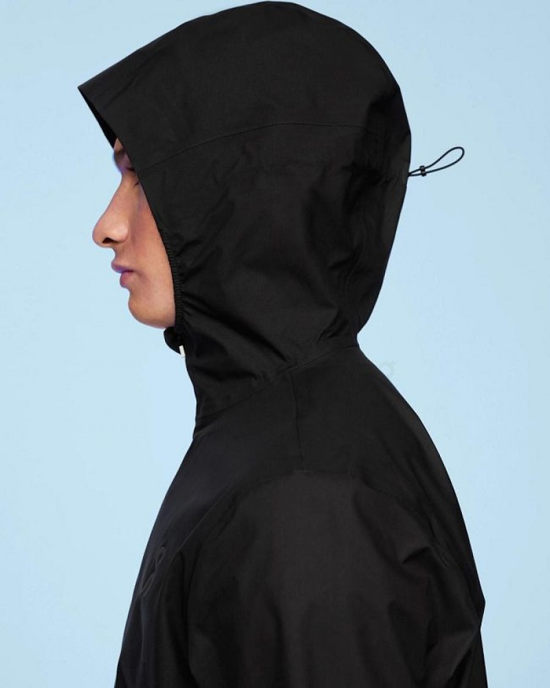 Black Men On Cloud Waterproof Anorak Jackets | IE_ON8424