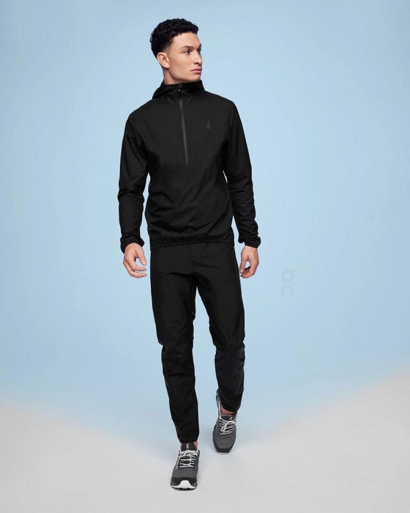 Black Men On Cloud Waterproof Anorak Jackets | IE_ON8424