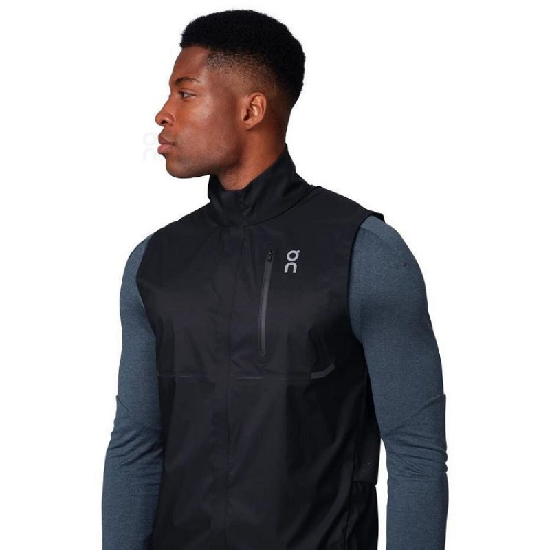 Black Men On Cloud Weather Vest Jackets | IE_ON8770