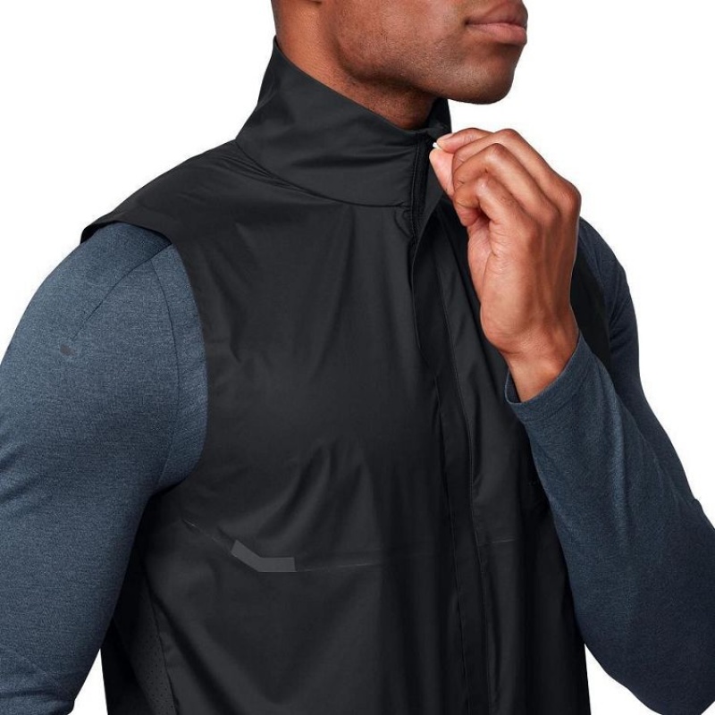 Black Men On Cloud Weather Vest Jackets | IE_ON8770