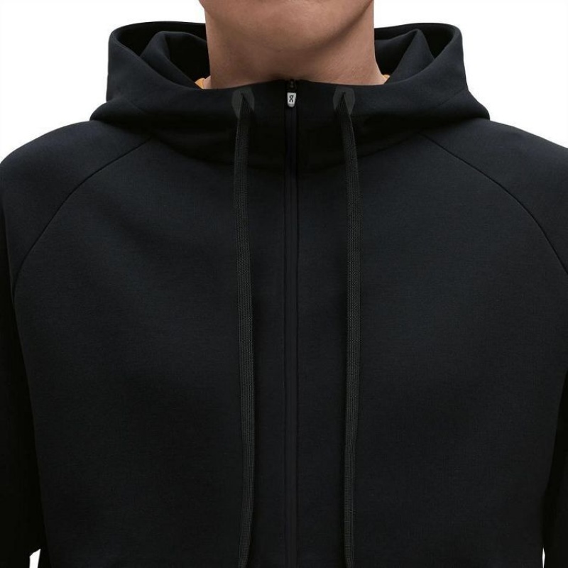 Black Men On Cloud Zipped Hoodie | IE_ON8394