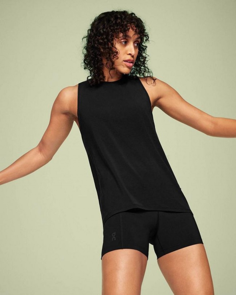 Black Women On Cloud Active Tank | IE_ON8973