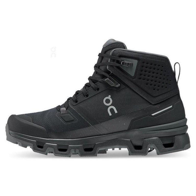 Black Women On Cloud Cloudrock 2 Waterproof Hiking Boots | IE_ON8399