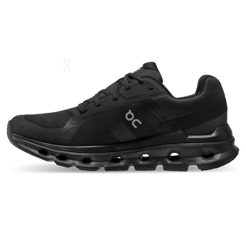 Black Women On Cloud Cloudrunner Waterproof Road Running Shoes | IE_ON8503