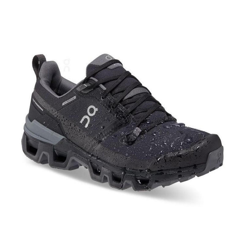 Black Women On Cloud Cloudwander Waterproof Hiking Shoes | IE_ON8570