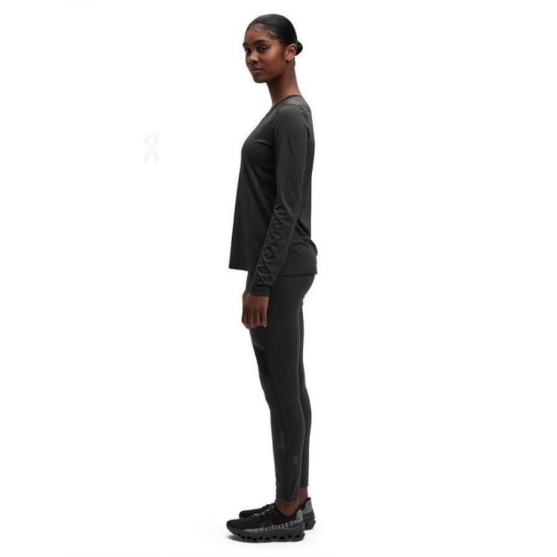 Black Women On Cloud Long Lumos Tights | IE_ON8217