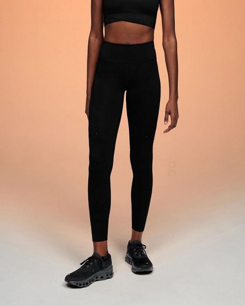 Black Women On Cloud Performance Tights | IE_ON8572