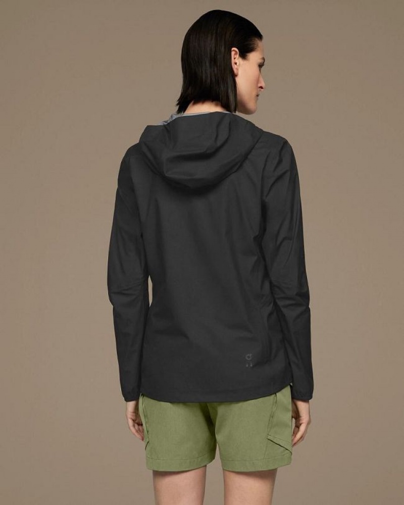 Black Women On Cloud Waterproof Anorak Jackets | IE_ON8284