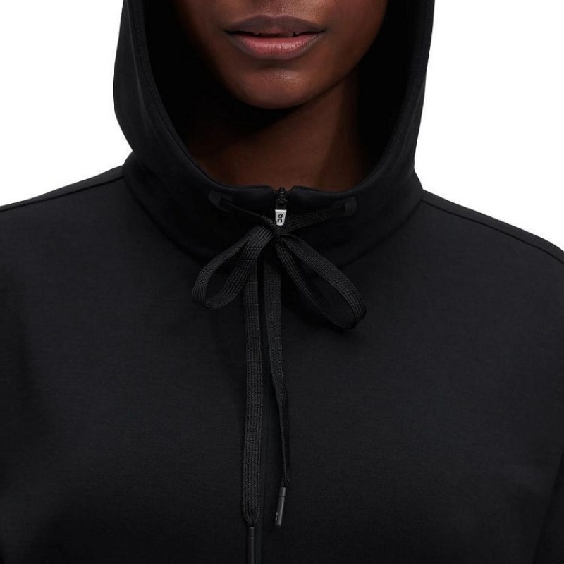 Black Women On Cloud Zipped Hoodie | IE_ON8916