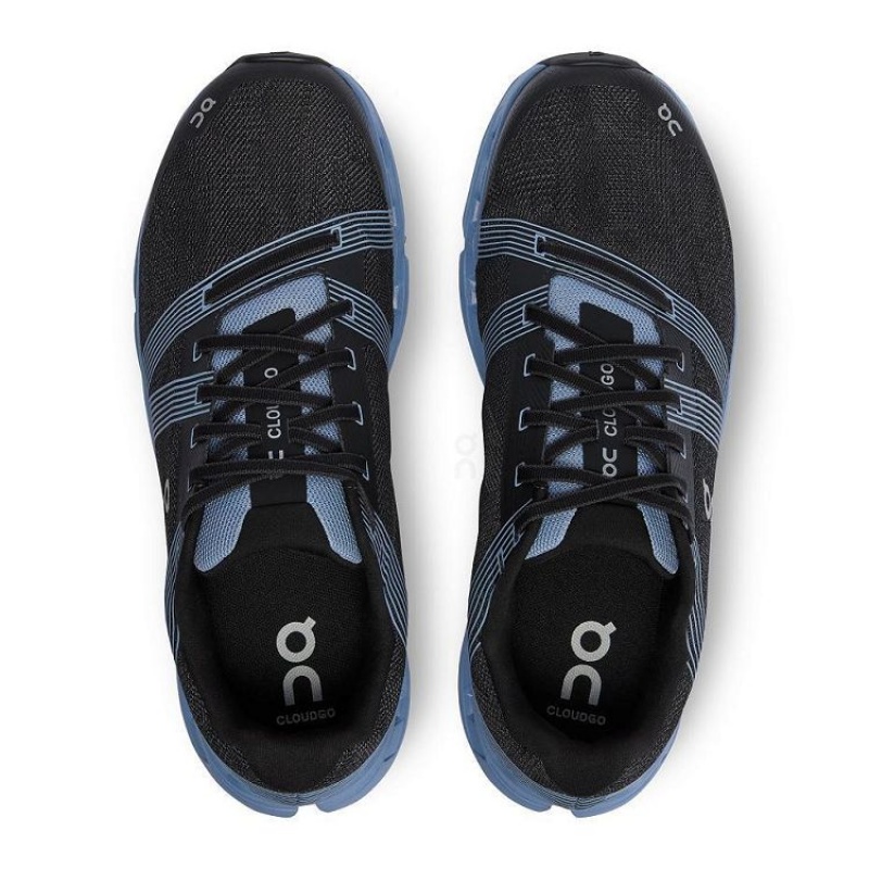 Black / Blue Men On Cloud Cloudgo Wide Road Running Shoes | IE_ON8664