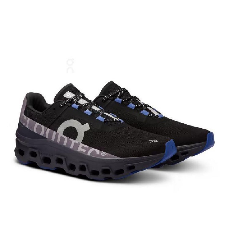 Black / Blue Men On Cloud Cloudmonster Road Running Shoes | IE_ON8443