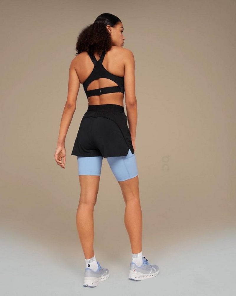 Black / Blue Women On Cloud Active Shorts | IE_ON9121