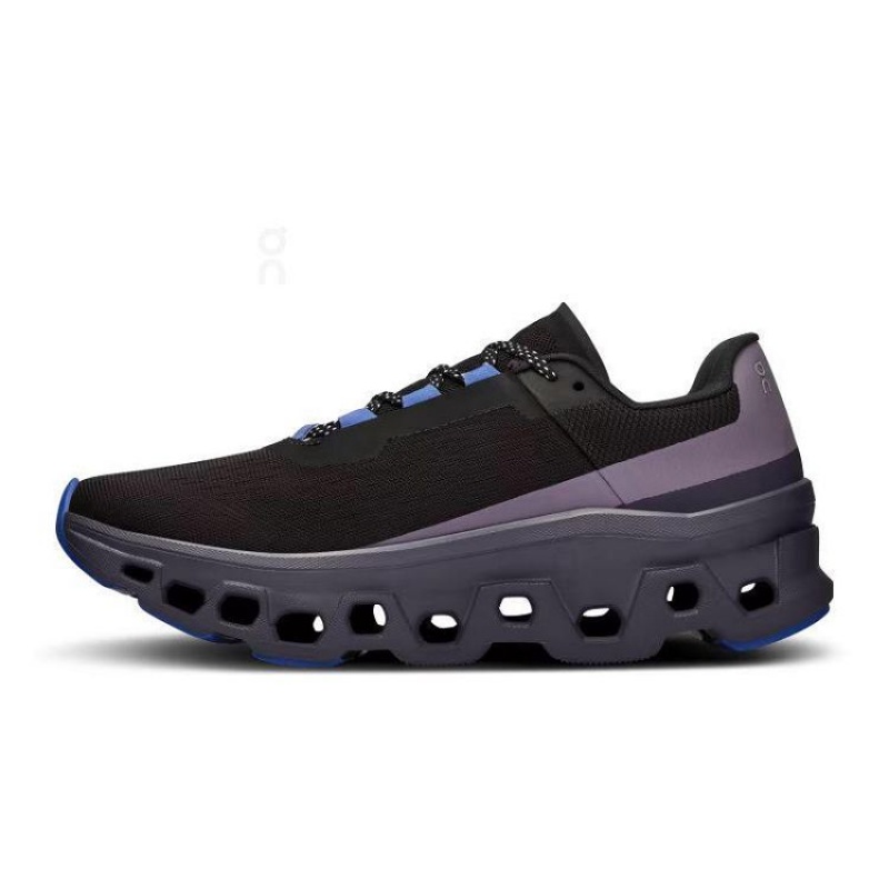 Black / Blue Women On Cloud Cloudmonster Road Running Shoes | IE_ON8600