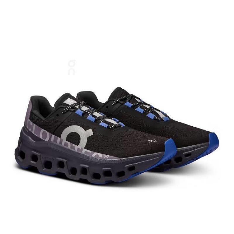 Black / Blue Women On Cloud Cloudmonster Road Running Shoes | IE_ON8600