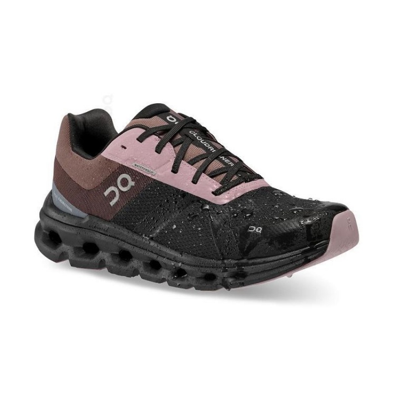 Black / Brown Women On Cloud Cloudrunner Waterproof Road Running Shoes | IE_ON8389