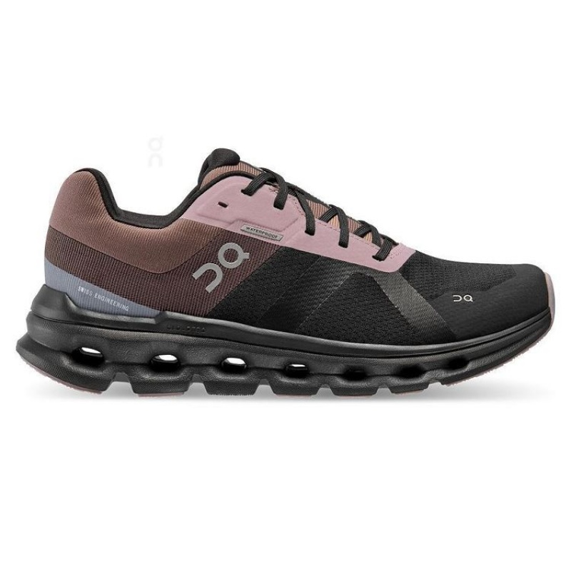 Black / Brown Women On Cloud Cloudrunner Waterproof Road Running Shoes | IE_ON8389