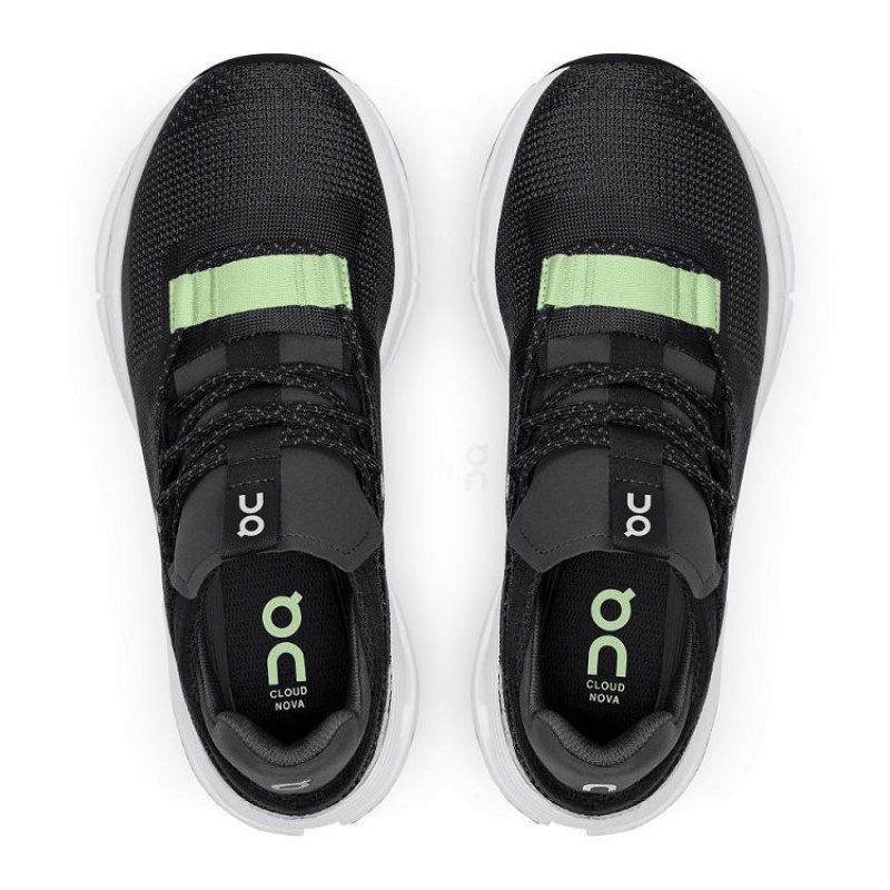 Black / Green Women On Cloud Cloudnova Sneakers | IE_ON8053