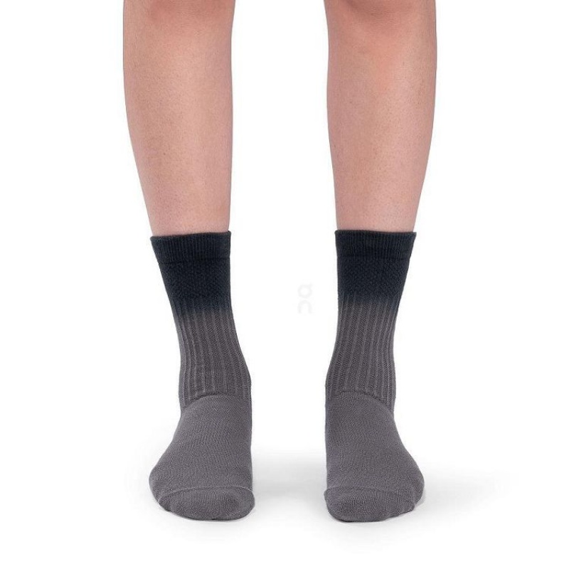 Black / Grey Men On Cloud All-Day Socks | IE_ON8678