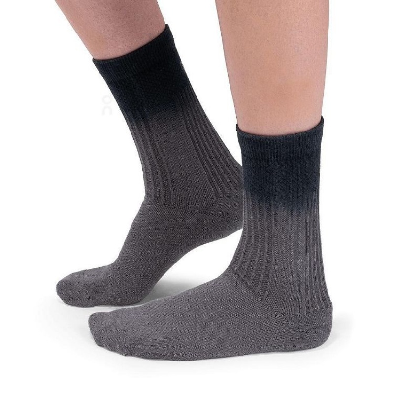 Black / Grey Men On Cloud All-Day Socks | IE_ON8678