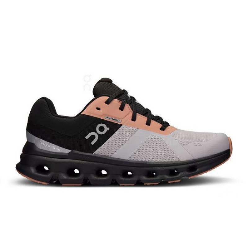 Black / Grey Women On Cloud Cloudrunner Waterproof Road Running Shoes | IE_ON8693