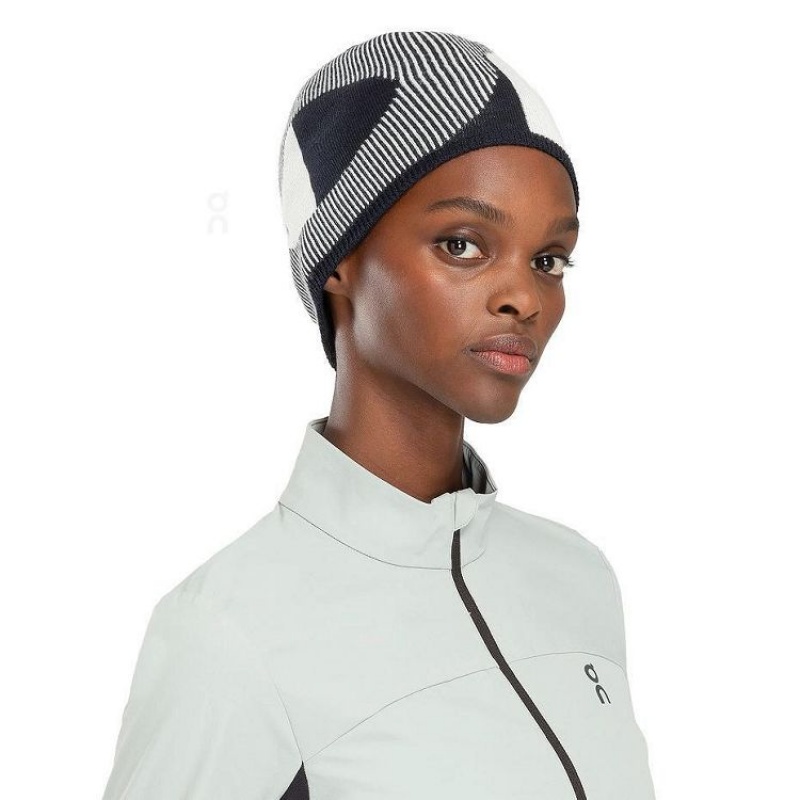 Black / Grey Women On Cloud Explorer Merino Beanie | IE_ON9147