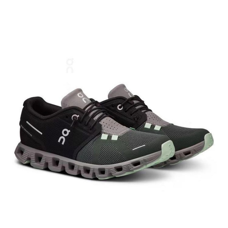 Black / Olive Women On Cloud Cloud 5 Sneakers | IE_ON8563