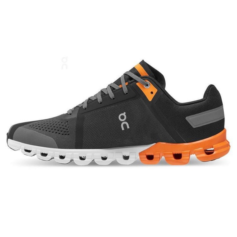 Black / Orange Men On Cloud Cloudflow Road Running Shoes | IE_ON8726