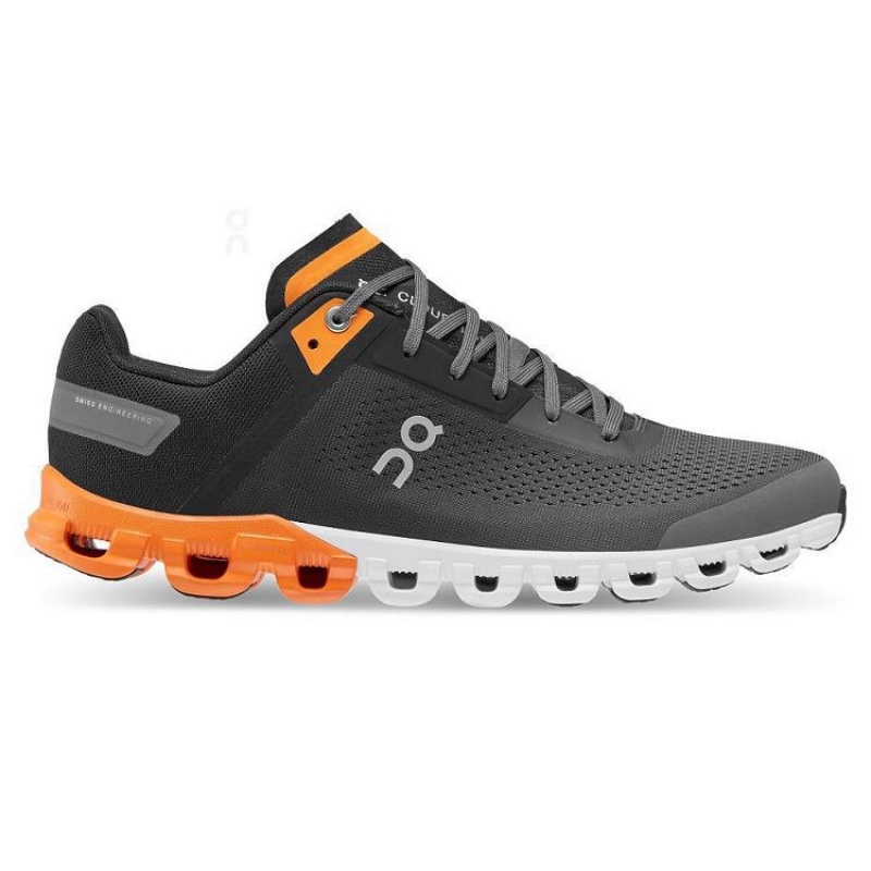 Black / Orange Men On Cloud Cloudflow Road Running Shoes | IE_ON8726