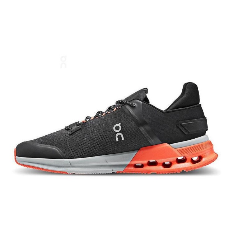 Black / Orange Men On Cloud Cloudnova Flux Sneakers | IE_ON8582