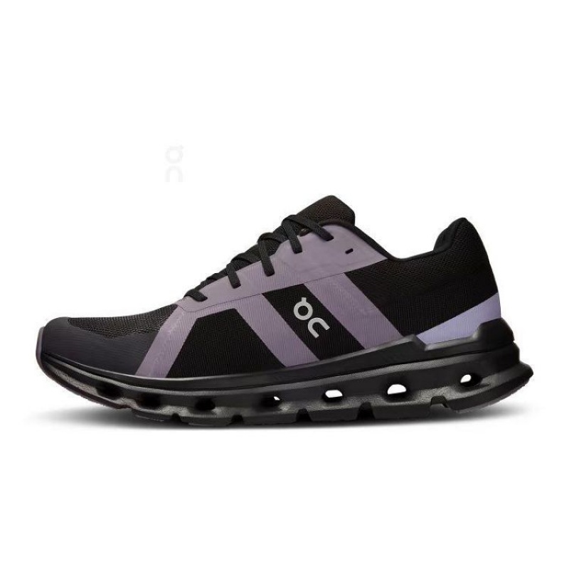 Black / Purple Men On Cloud Cloudrunner Road Running Shoes | IE_ON8231