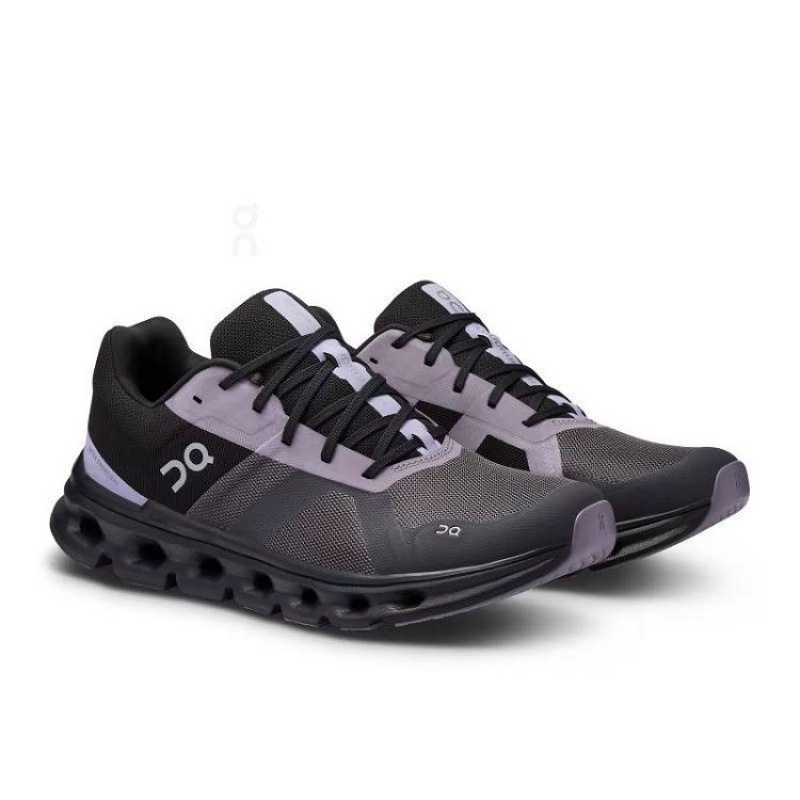 Black / Purple Men On Cloud Cloudrunner Road Running Shoes | IE_ON8231