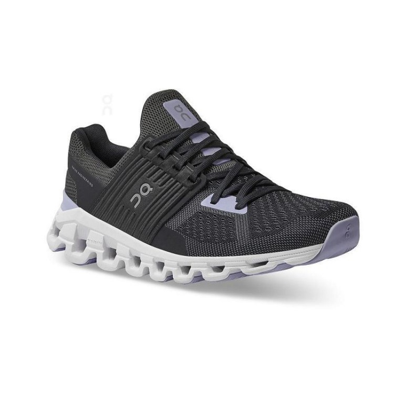 Black / Purple Women On Cloud Cloudswift Road Running Shoes | IE_ON8023