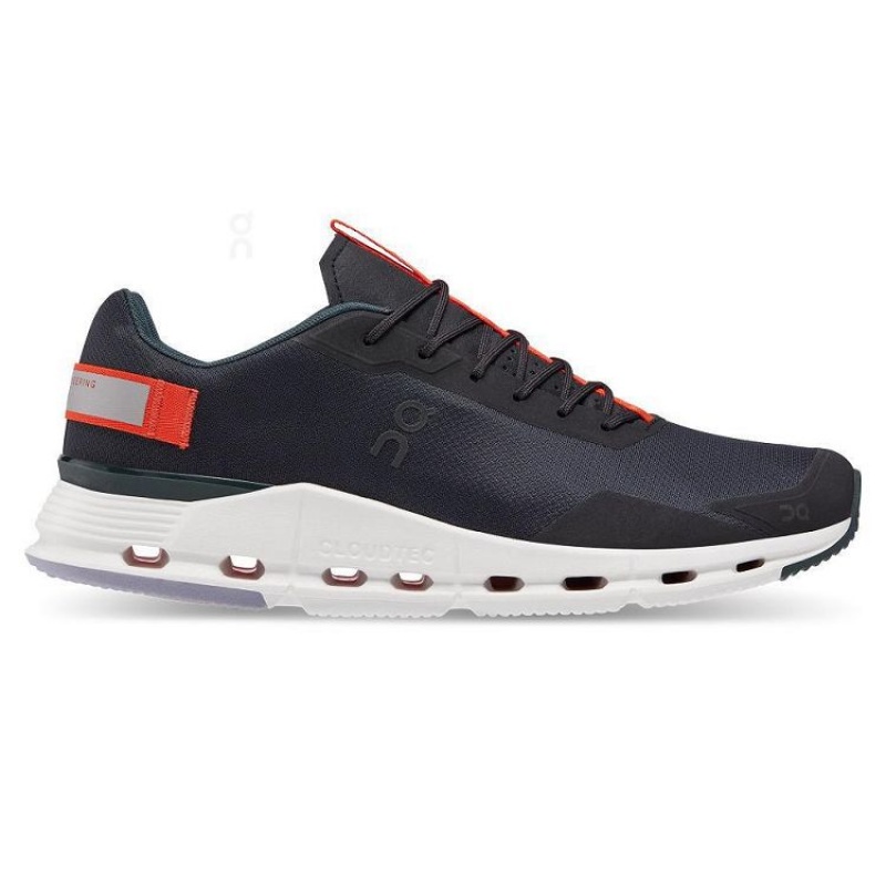 Black / Red Men On Cloud Cloudnova Form Sneakers | IE_ON8003