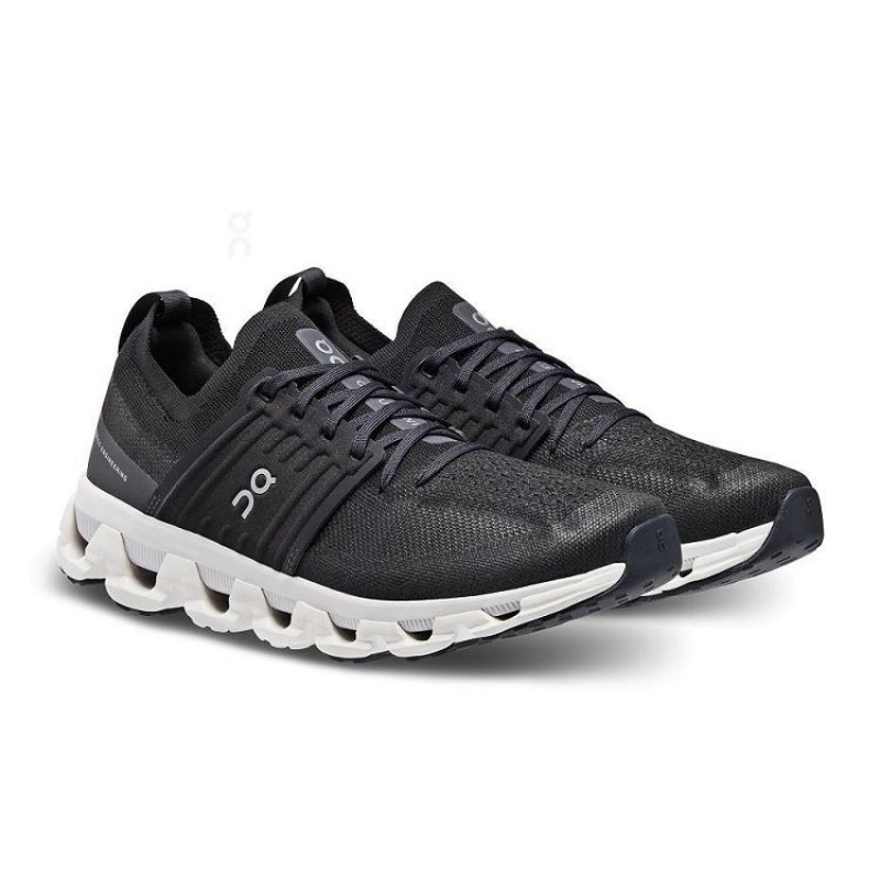 Black / White Men On Cloud Cloudswift 3 Road Running Shoes | IE_ON8566