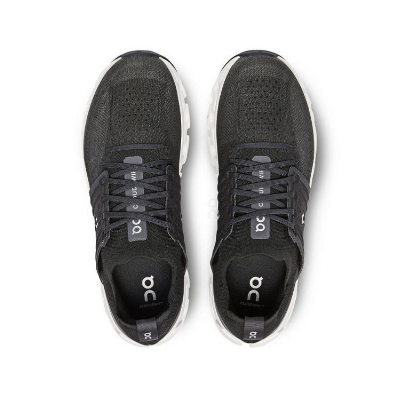 Black / White Men On Cloud Cloudswift 3 Road Running Shoes | IE_ON8566