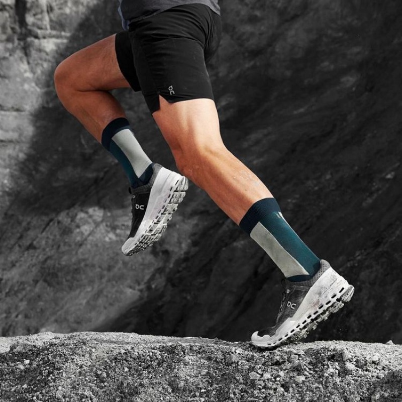 Black / White Men On Cloud Cloudultra Trail Running Shoes | IE_ON9106