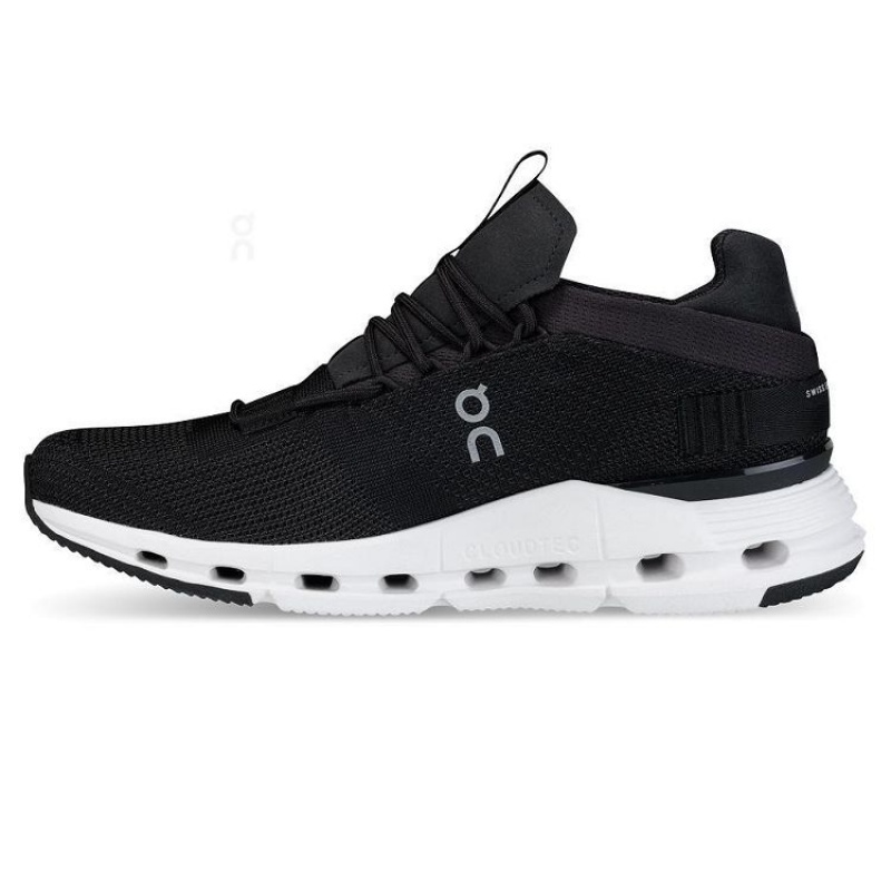 Black / White Women On Cloud Cloudnova Sneakers | IE_ON1180