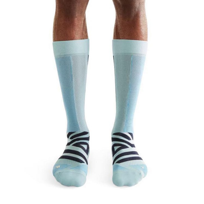 Blue Women On Cloud Performance High Socks | IE_ON8945