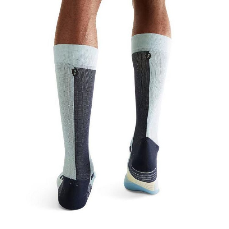 Blue Women On Cloud Performance High Socks | IE_ON8945