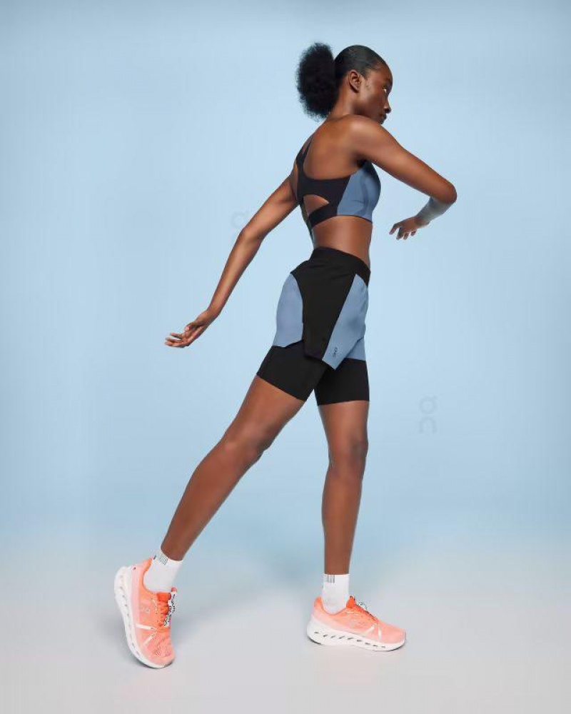 Blue / Black Women On Cloud Active Shorts | IE_ON8290