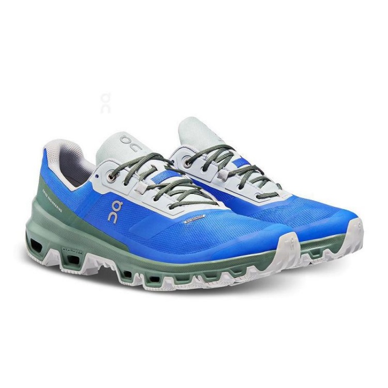 Blue / Green Women On Cloud Cloudventure Waterproof Hiking Shoes | IE_ON8184