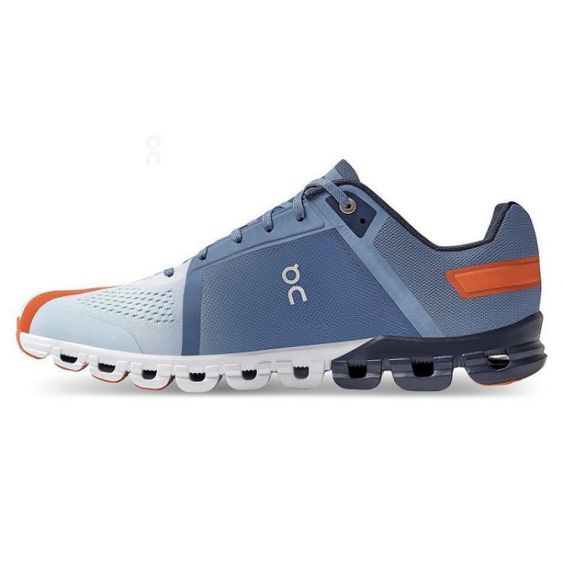 Blue / White Men On Cloud Cloudflow Road Running Shoes | IE_ON8332