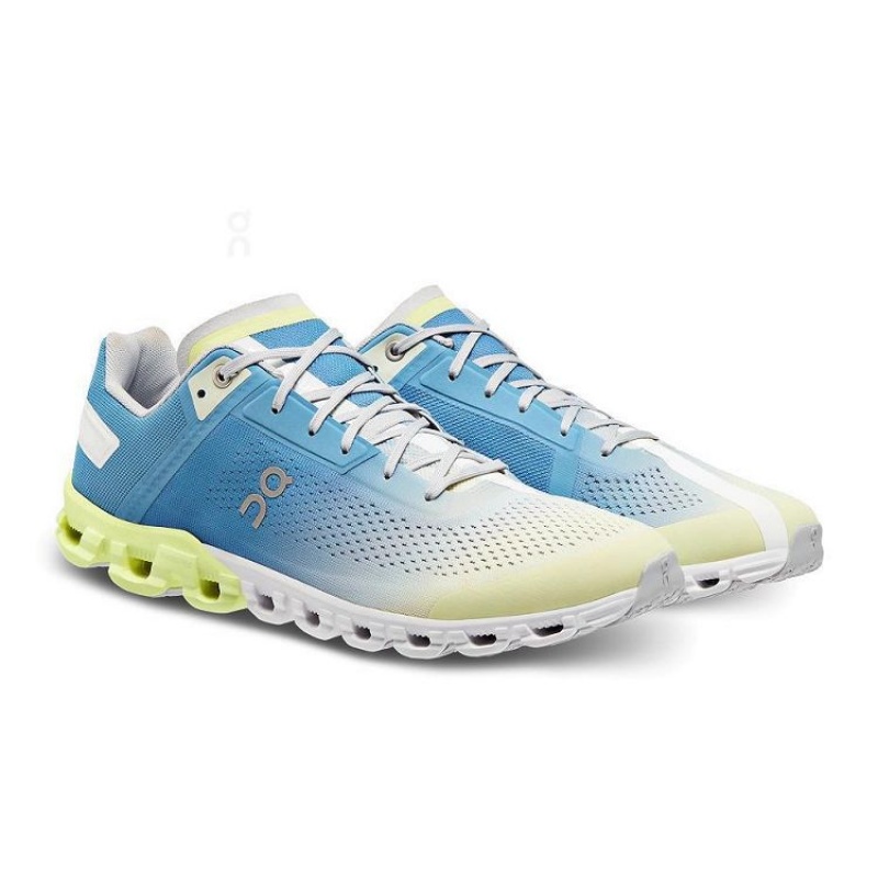 Blue / Yellow Men On Cloud Cloudflow Road Running Shoes | IE_ON8553